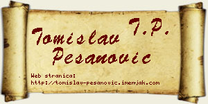 Tomislav Pešanović vizit kartica